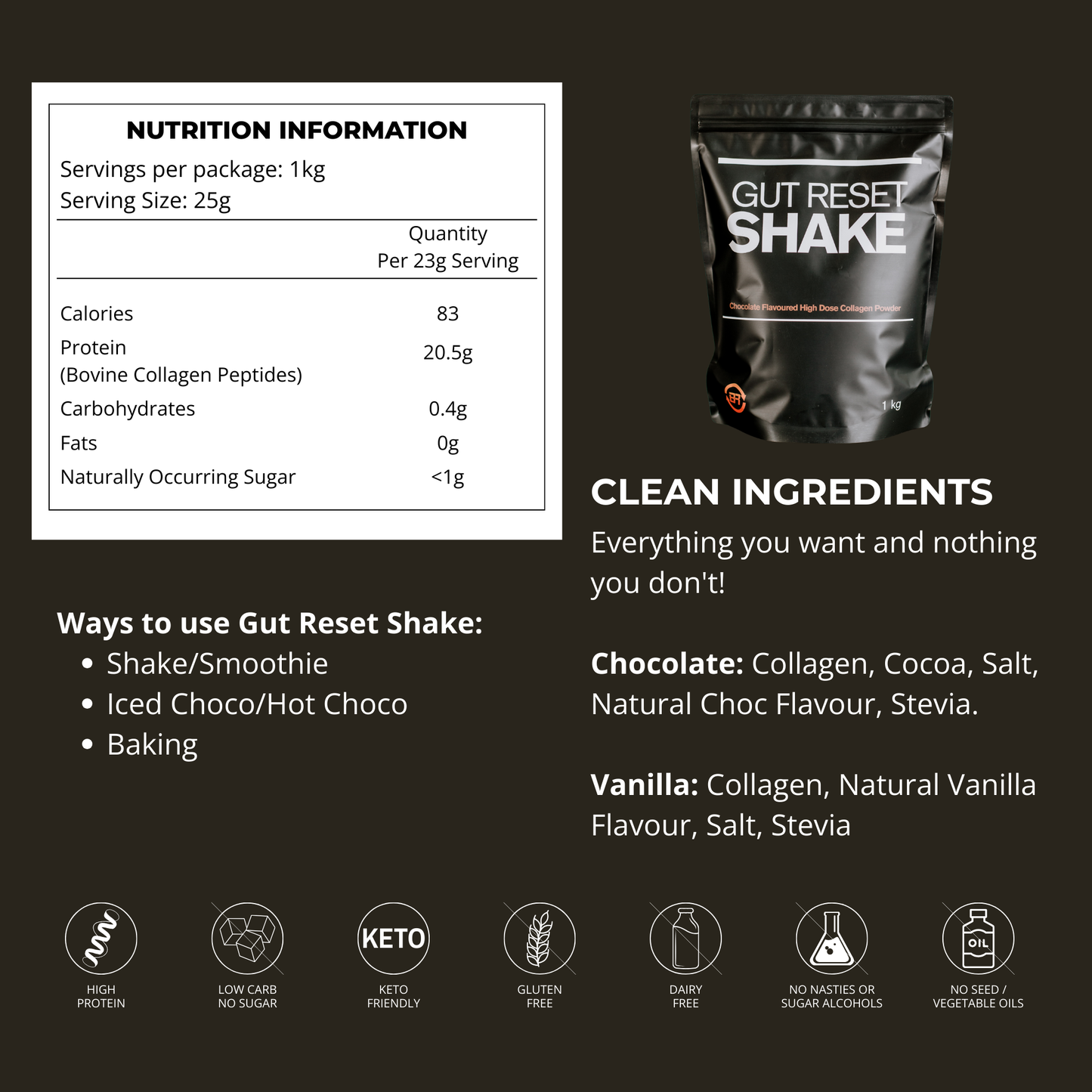 The Gut Reset Collagen Shake (1kg)